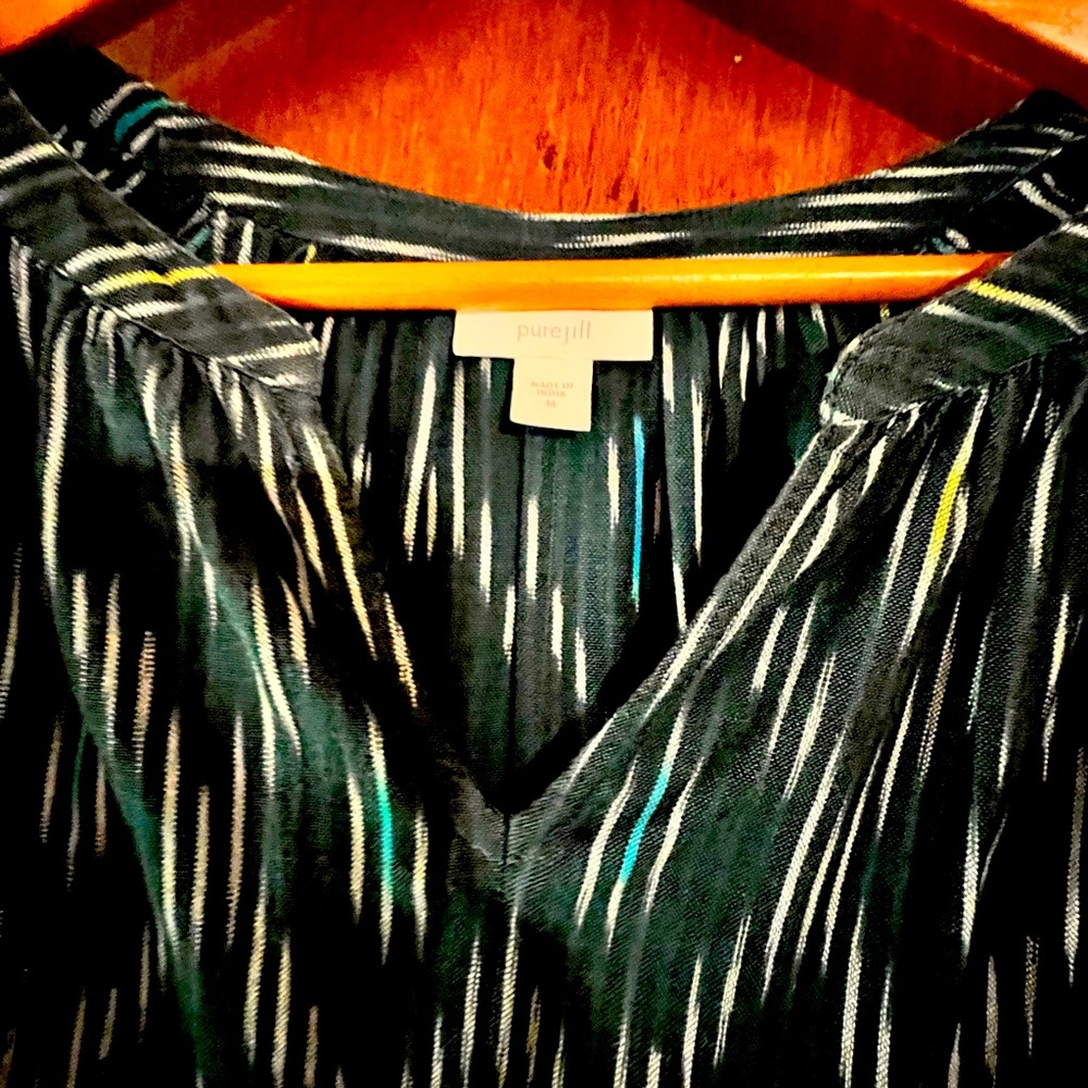 Teal and blue high low